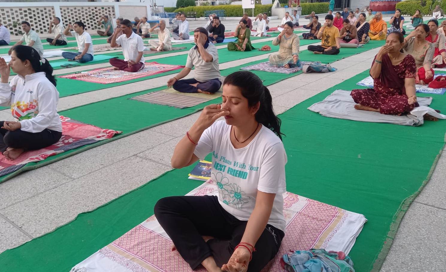 पतंजलि द्वार एचएमटी पिंजौर में चलाए जा रहे पांच दिवसीय योग शिविर का समापन