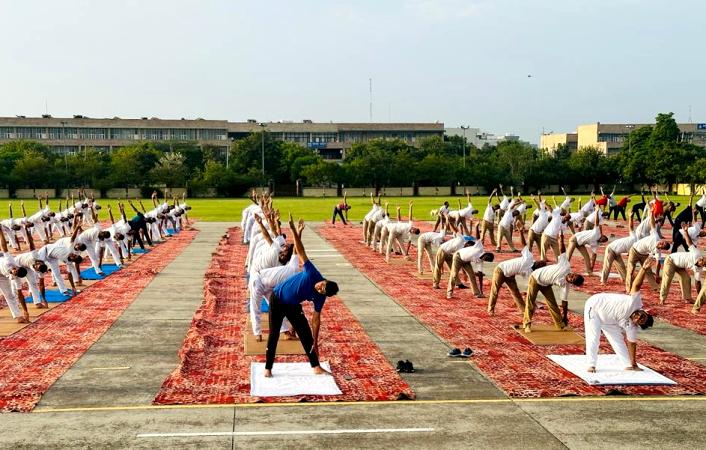 International Yoga Day 2023 : पंचकूला में प्रशिक्षण शिविर के तीसरे दिन 650 प्रतिभागियों ने लिया भाग